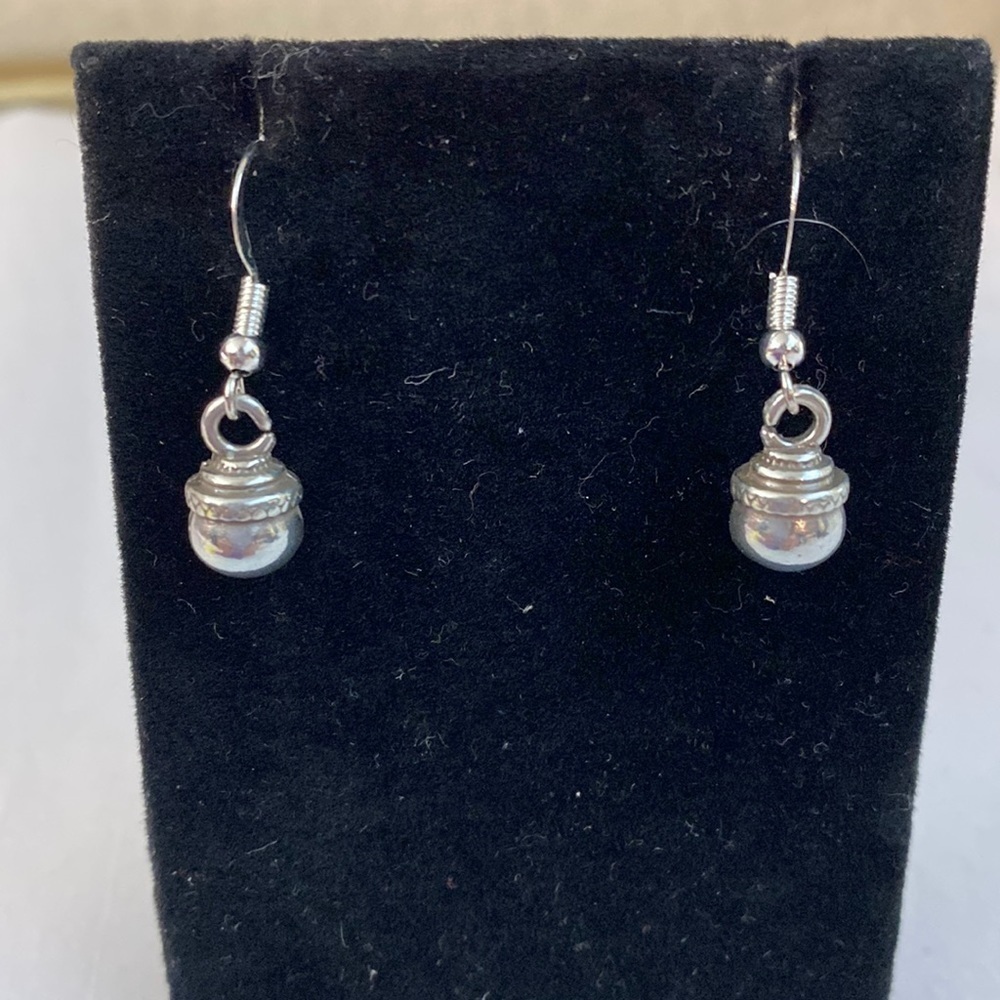 Brighton vintage silver ball dangle earrings‎